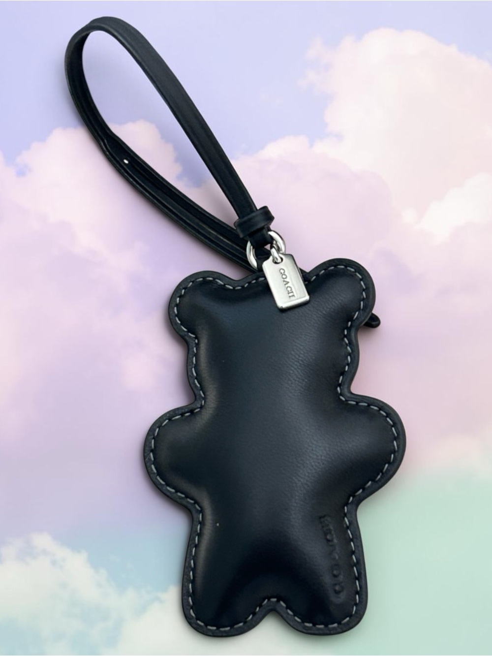COACH Glovetanned Leather Puffy Bear Bag Charm